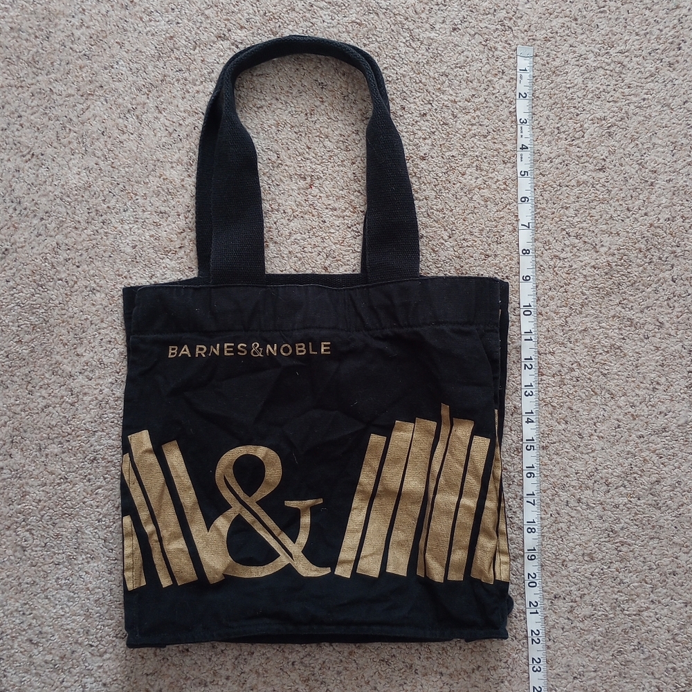 Barnes And Noble Book Bag Black & Gold - Picture 5 of 8